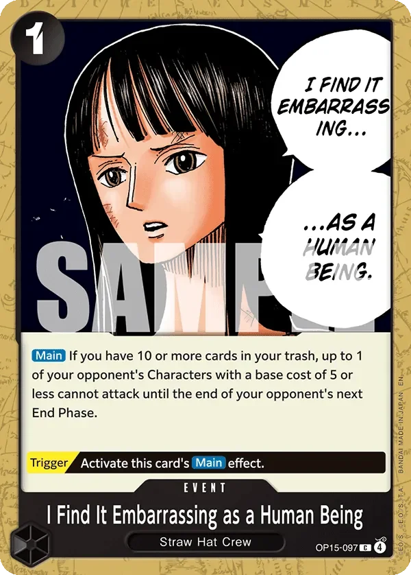 I Find It Embarrassing as a Human Being 「OP15-097」「EN」
