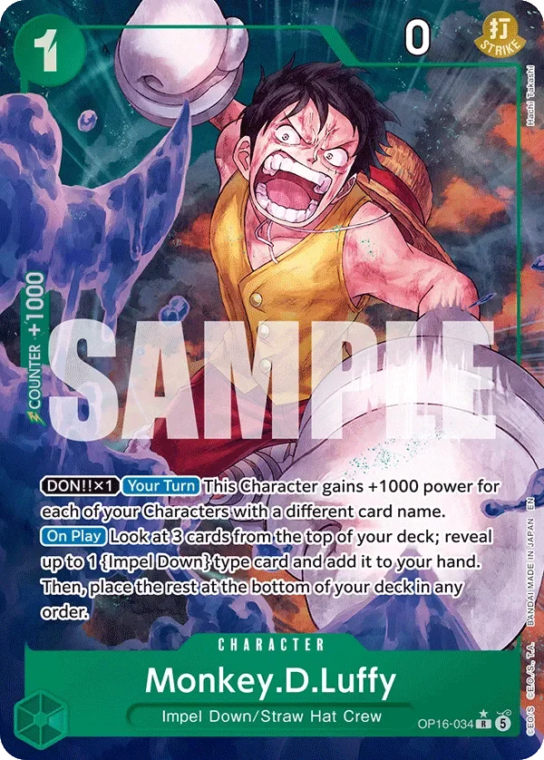 Monkey.D.Luffy 「OP16-034」 — The Time of Battle aa 「EN」