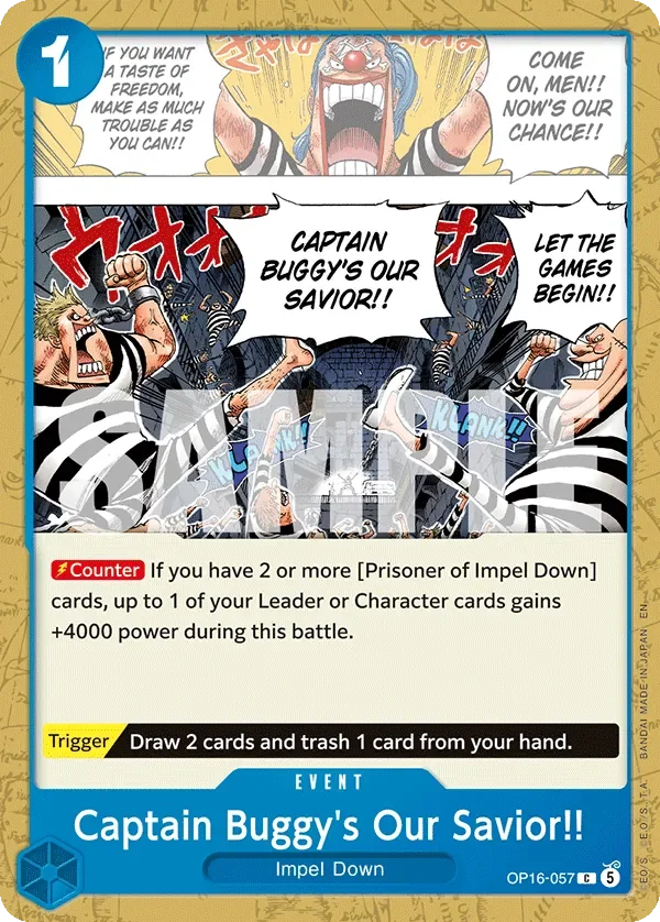 Captain Buggy's Our Savior!! 「OP16-057」「EN」