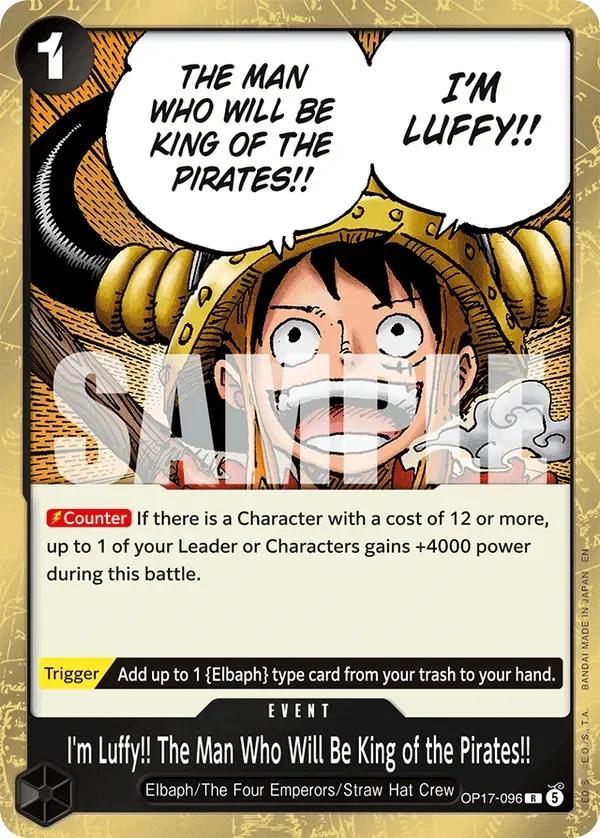I'm Luffy!! The Man Who Will Be King of the Pirates!! 「OP17-096」「EN」