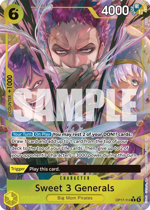 Sweet 3 Generals 「OP17-114」 — The World's Strongest Warriors aa 「EN」