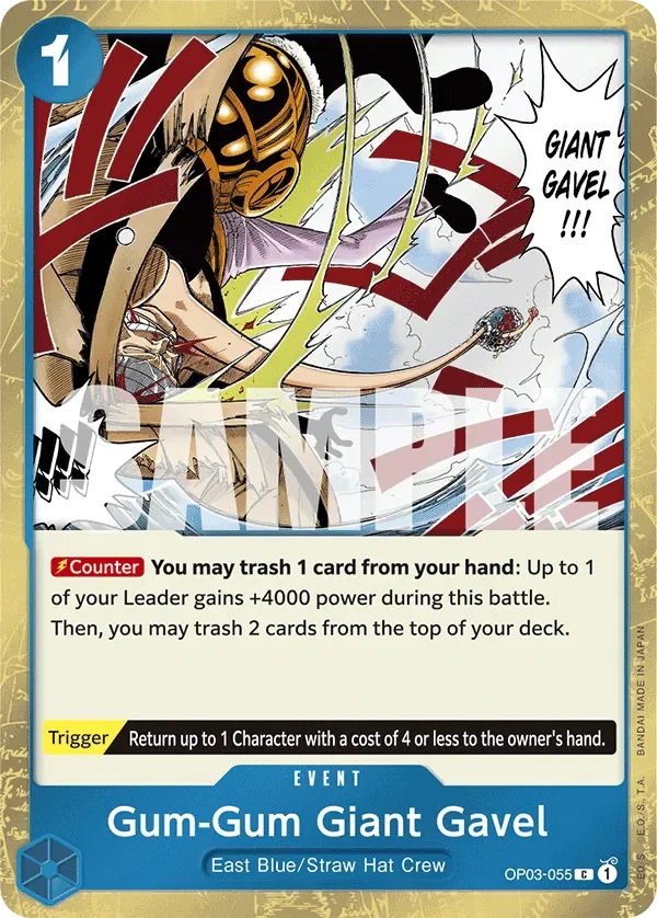 Gum-Gum Giant Gavel 「OP03-055」 — One Piece The Best jr「EN」