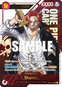 Shanks 「OP01-120」 — Prize Cards serial「EN」