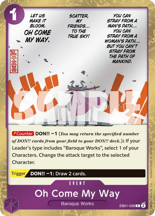 Oh Come My Way 「EB01-038」 — One Piece Card The Best Vol.2 jr「EN」