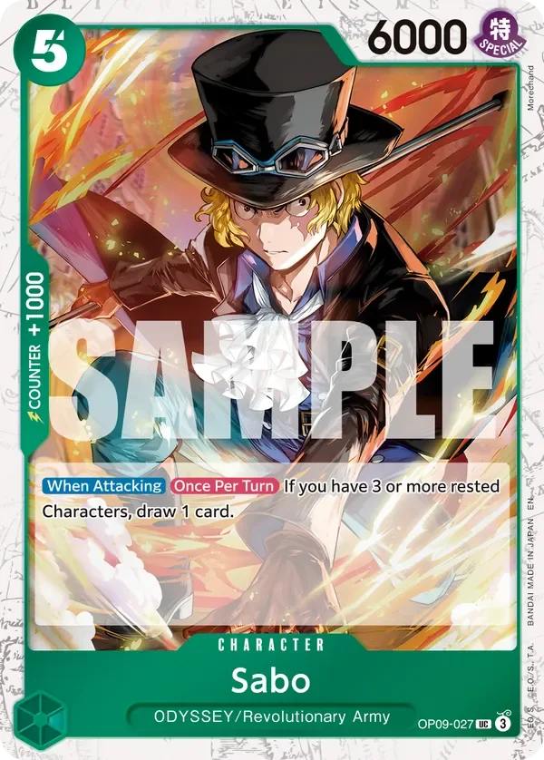 Sabo 「OP09-027」 — One Piece Card The Best Vol.2 jr「EN」