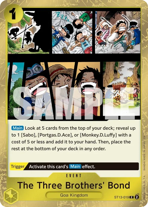 The Three Brothers' Bond 「ST13-019」 — One Piece Card The Best Vol.2 jr「EN」