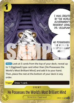 He Possesses the World's Most Brilliant Mind 「OP07-114」 — One Piece Card The Best Vol.2 jr「EN」