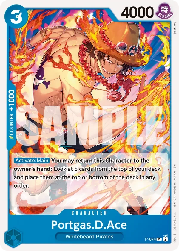 Portgas.D.Ace 「P-074」 — One Piece Card The Best Vol.2「EN」