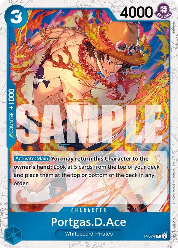 Portgas.D.Ace 「P-074」 — One Piece Card The Best Vol.2 jr「EN」
