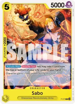 Sabo 「P-073」 — One Piece Card The Best Vol.2「EN」