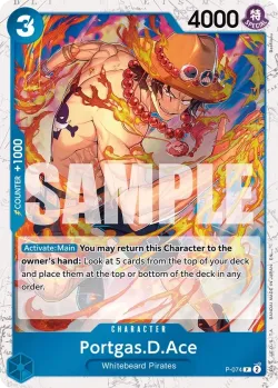 Portgas.D.Ace 「P-074」 — One Piece Card The Best Vol.2 jr「EN」