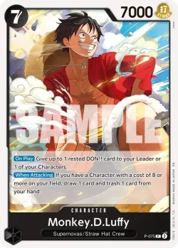 Monkey.D.Luffy 「P-075」 — One Piece Card The Best Vol.2「EN」