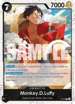 Monkey.D.Luffy 「P-075」 — One Piece Card The Best Vol.2 jr「EN」