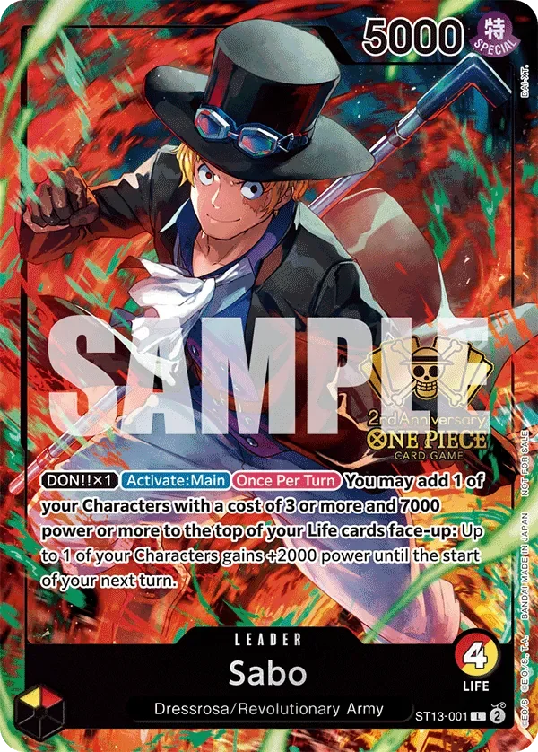 Sabo 「ST13-001」 — Prize Cards aa「EN」