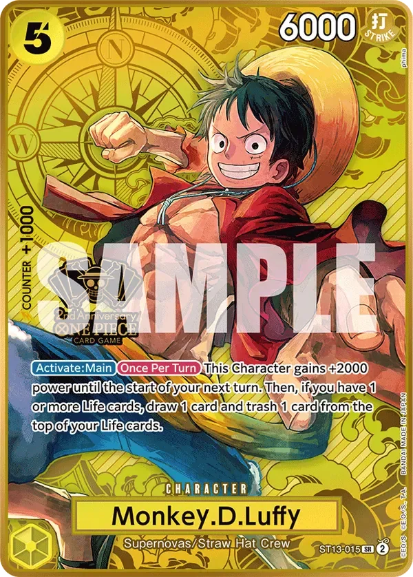 Monkey.D.Luffy 「ST13-015」 — Japanese 2nd Anniversary Set「EN」