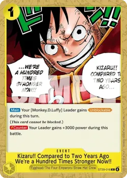 Kizaru!! Compared to Two Years Ago We're a Hundred Times Stronger Now!! 「ST29-016」「EN」