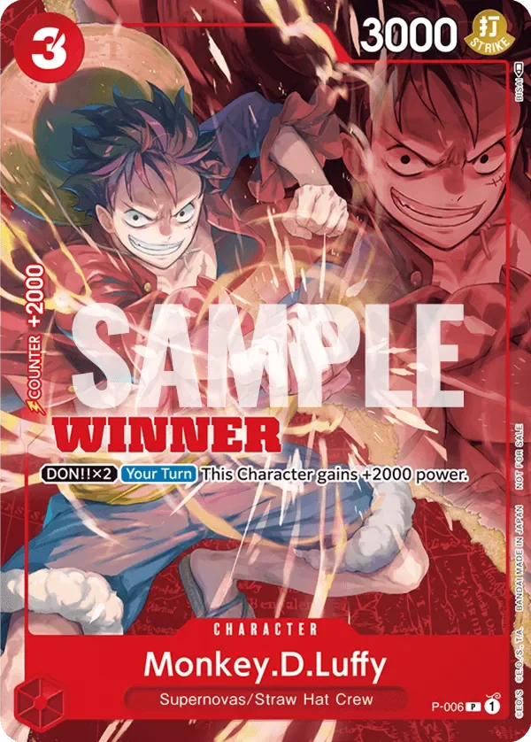 Monkey.D.Luffy 「P-006」 — Tournament Pack Vol.1 win「EN」