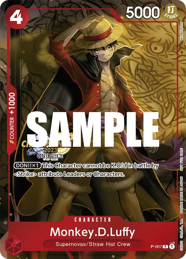 Monkey.D.Luffy 「P-007」 — Championship 2023 Celebration Pack「EN」