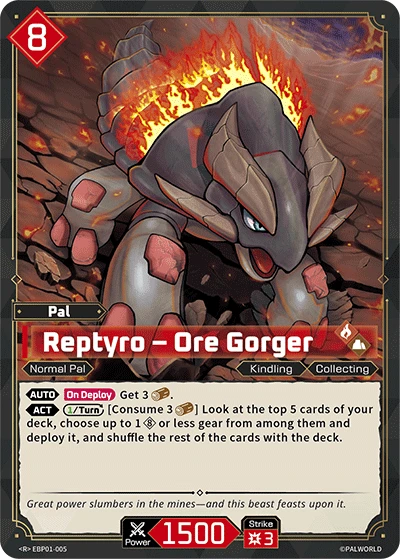 Reptyro – Ore Gorger #EBP01-005 · Palworld TCG