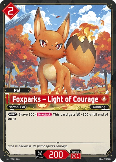 Foxparks – Light of Courage #EBP01-006 · Palworld TCG
