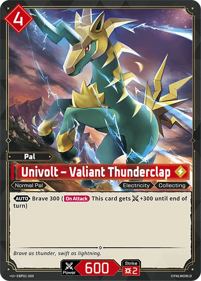 Univolt – Valiant Thunderclap #EBP01-009 · Palworld TCG