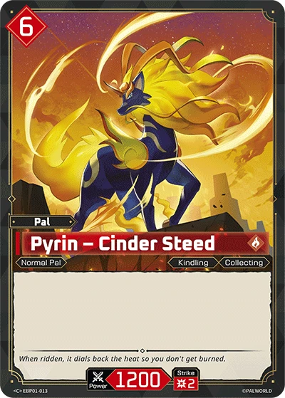 Pyrin – Cinder Steed #EBP01-013 · Palworld TCG