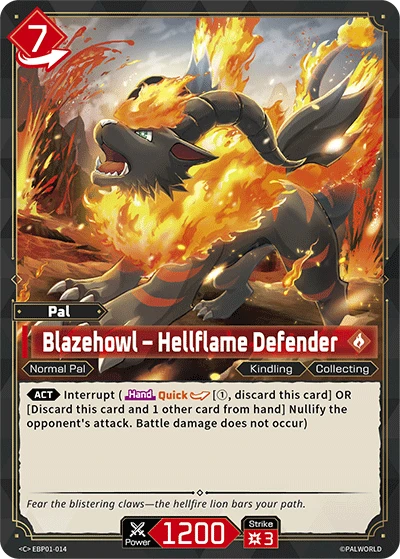 Blazehowl – Hellflame Defender #EBP01-014 · Palworld TCG