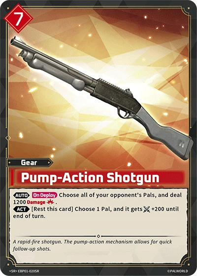Pump-Action Shotgun #EBP01-020SR · Palworld TCG