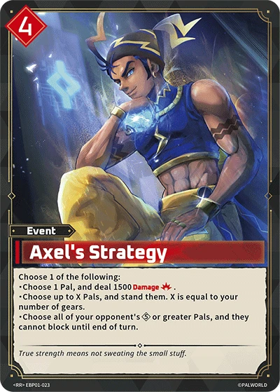 Axel's Strategy #EBP01-023 · Palworld TCG