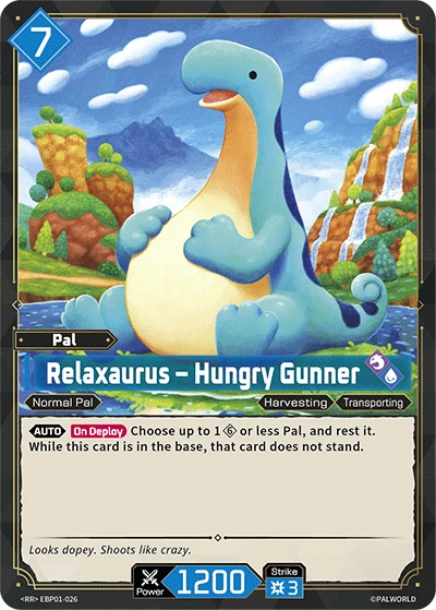 Relaxaurus – Hungry Gunner #EBP01-026 · Palworld TCG