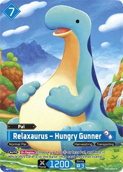 Relaxaurus – Hungry Gunner #EBP01-026OSR · Palworld TCG