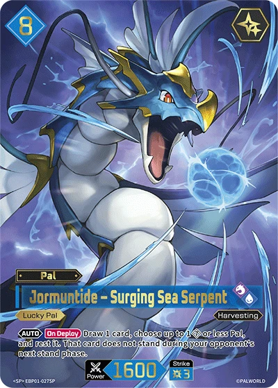 Jormuntide – Surging Sea Serpent #EBP01-027SP · Palworld TCG