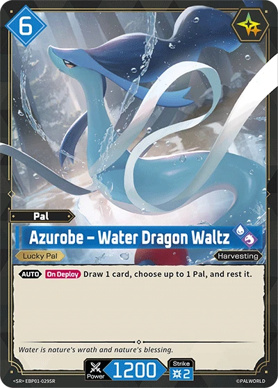 Azurobe – Water Dragon Waltz #EBP01-029SR · Palworld TCG