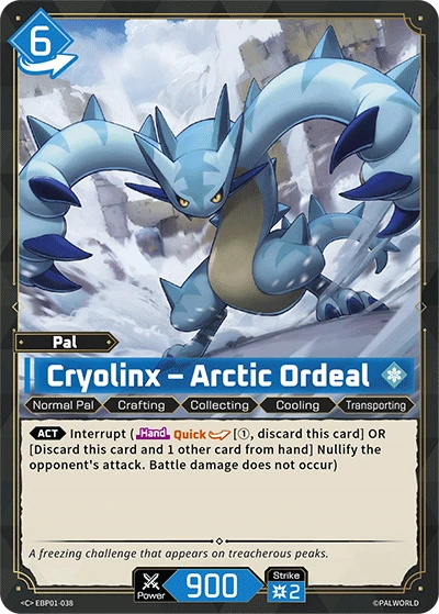 Cryolinx – Arctic Ordeal #EBP01-038 · Palworld TCG
