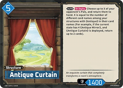 Antique Curtain #EBP01-039SR · Palworld TCG