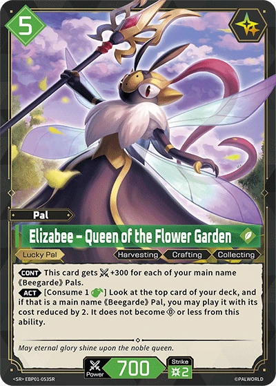 Elizabee – Queen of the Flower Garden #EBP01-053SR · Palworld TCG