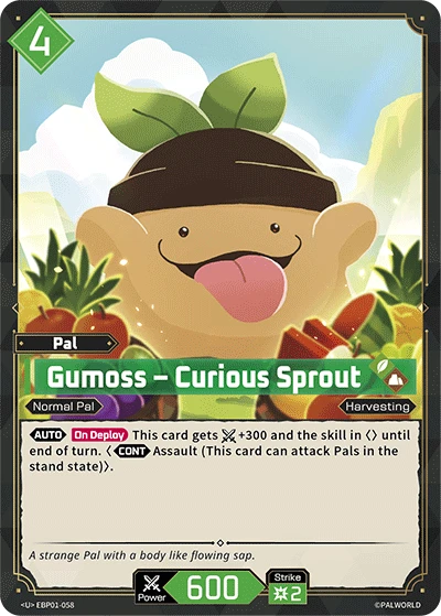 Gumoss – Curious Sprout #EBP01-058 · Palworld TCG