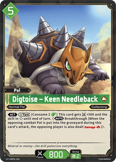 Digtoise – Keen Needleback #EBP01-059 · Palworld TCG