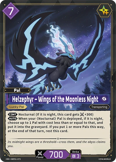 Helzephyr – Wings of the Moonless Night #EBP01-073 · Palworld TCG