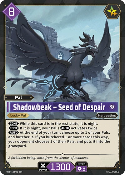 Shadowbeak – Seed of Despair #EBP01-074 · Palworld TCG