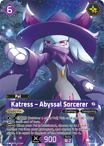 Katress – Abyssal Sorcerer #EBP01-075OSR · Palworld TCG