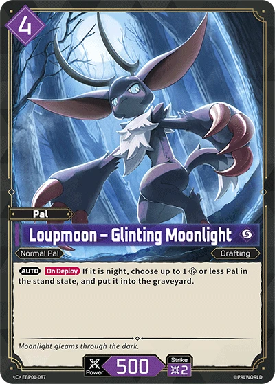 Loupmoon – Glinting Moonlight #EBP01-087 · Palworld TCG