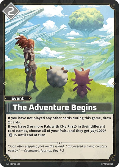 The Adventure Begins #EBP01-100 · Palworld TCG