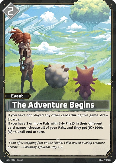 The Adventure Begins #EBP01-100SR · Palworld TCG