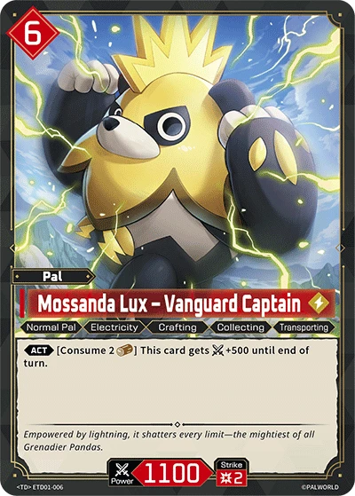Mossanda Lux – Vanguard Captain #ETD01-006 · Palworld TCG