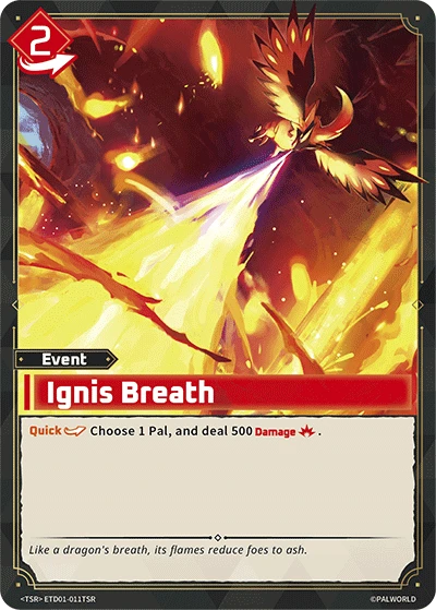 Ignis Breath #ETD01-011TSR · Palworld TCG