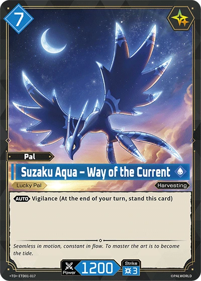 Suzaku Aqua – Way of the Current #ETD01-017 · Palworld TCG