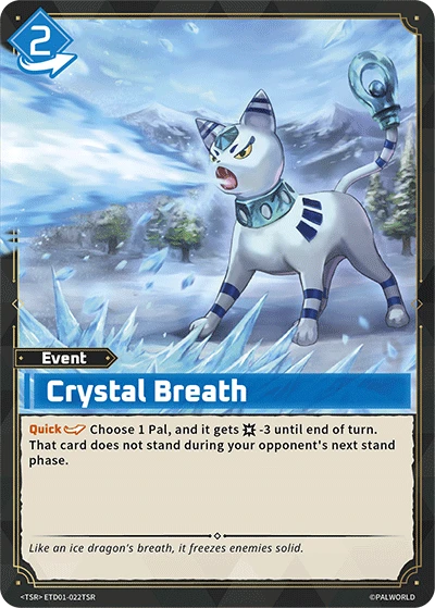 Crystal Breath #ETD01-022TSR · Palworld TCG