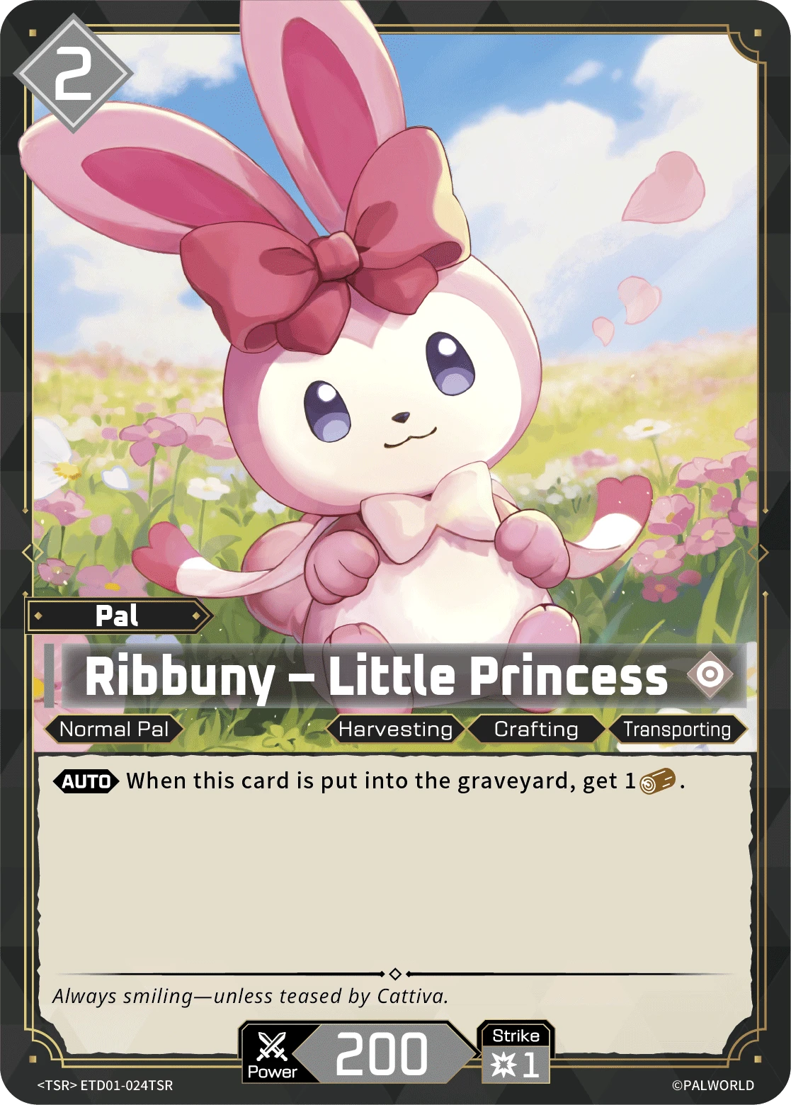 Ribbuny – Little Princess #ETD01-024TSR · Palworld TCG