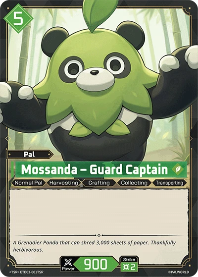 Mossanda – Guard Captain #ETD02-001TSR · Palworld TCG